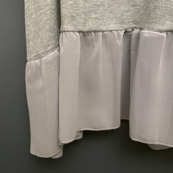 Grey Ruffle Tank Top - Picture 6 of 8